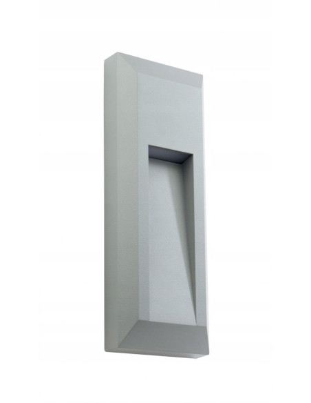 Lampa natynkowa LED MUR PC 2502B - eleganckie oświetlenie zewnętrzne w odcieniu szarości, IP65, 150 lumenów.