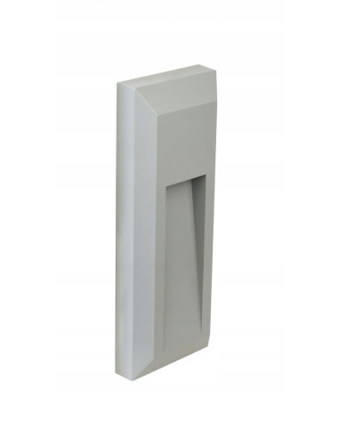 Lampa natynkowa LED MUR PC 2502B - eleganckie oświetlenie zewnętrzne w odcieniu szarości, IP65, 150 lumenów.