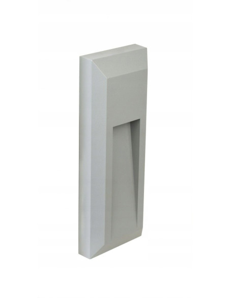 Lampa natynkowa LED MUR PC 2502B - eleganckie oświetlenie zewnętrzne w odcieniu szarości, IP65, 150 lumenów.