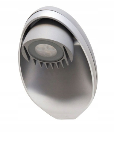 Lampa LED Eggo 6160 - nowoczesne oświetlenie elewacyjne z aluminiowym wykończeniem, regulowana głowica, IP54