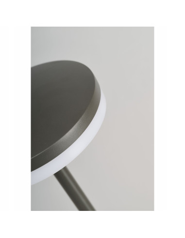 Lampa ogrodowa LED ALVA 100 cm, wodoodporna, szara z białym kloszem, AZzardo – idealna na grill i wesele