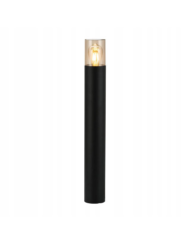 Słupek oświetleniowy HAGER 50 cm z bursztynowym kloszem E27 – elegancka lampa do ogrodu i tarasu