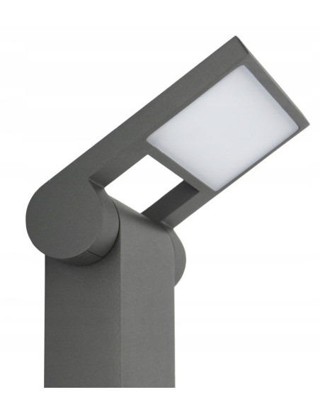 Nowoczesna lampa stojąca NEO LED, regulowana, 100 cm, aluminiowa, ciepłe białe światło 3000K, IP54, do przestrzeni publicznych