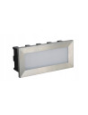 Nowoczesna oprawa LED Mur-Led-Inox C-04 - stal nierdzewna, 3000K, IP65, 3,5W, srebrna do elewacji i schodów