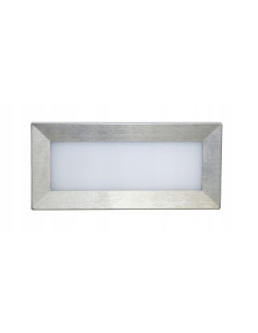 Nowoczesna oprawa LED Mur-Led-Inox C-04 - stal nierdzewna, 3000K, IP65, 3,5W, srebrna do elewacji i schodów 2