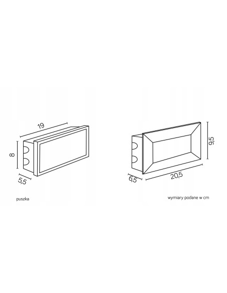 Nowoczesna oprawa LED Mur-Led-Inox C-04 - stal nierdzewna, 3000K, IP65, 3,5W, srebrna do elewacji i schodów