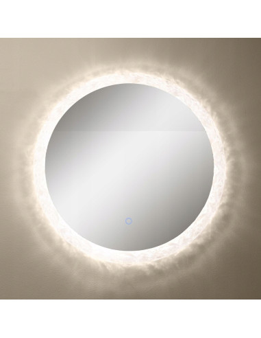 Lustro łazienkowe okrągłe LED 60 cm z dotykowym włącznikiem, IP44, marka Zuma Line, nowoczesny design