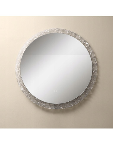 Lustro łazienkowe okrągłe LED 60 cm z dotykowym włącznikiem, IP44, marka Zuma Line, nowoczesny design