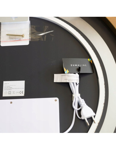 Lustro Łazienkowe LED 24W Złota Rama 60cm, Dotykowe, IP44 - Nowoczesny Design i Funkcjonalność