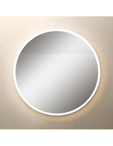 Lustro Łazienkowe Okrągłe 60 cm z LED i Dotykowym Włącznikiem, Złote, IP44, Zuma Line