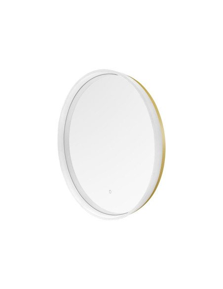 Lustro Łazienkowe Okrągłe 60 cm z LED i Dotykowym Włącznikiem, Złote, IP44, Zuma Line