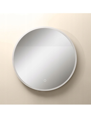 Lustro Łazienkowe Okrągłe 60 cm z LED i Dotykowym Włącznikiem, Złote, IP44, Zuma Line