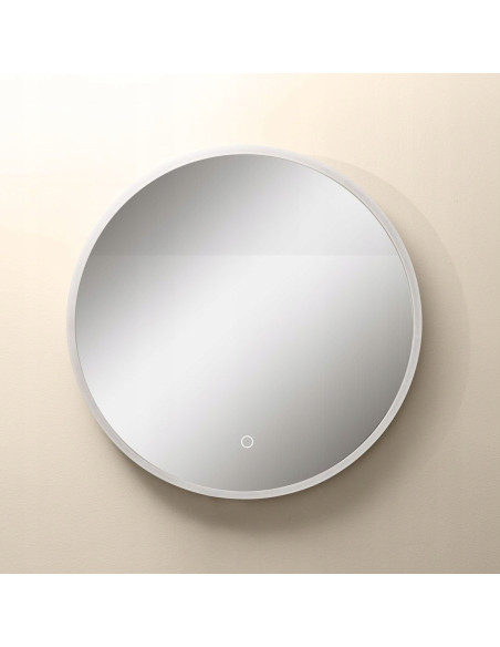 Lustro Łazienkowe Okrągłe 60 cm z LED i Dotykowym Włącznikiem, Złote, IP44, Zuma Line