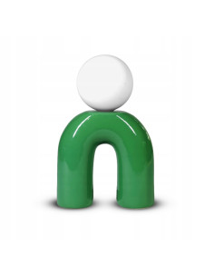 Lampa biurkowa POP U - zielona ceramiczna, nowoczesny design, G9, 29 cm, idealna do biura i salonu