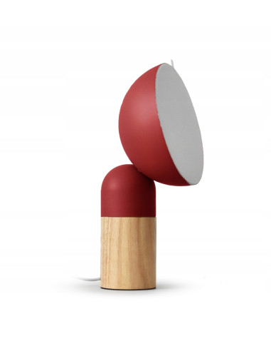 Lampa biurkowa MAX z regulacją, czerwona, nowoczesny design do biura i domowych wnętrz
