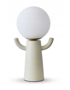 Lampa stołowa dziecięca "Paul" - beżowa, nowoczesny design, E27, 40 cm, elegancki dodatek do pokoju dziecięcego 2