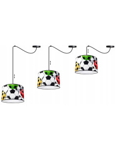 Lampa dziecięca piłkarska Light Home z abażurem - kolorowe oświetlenie do pokoju chłopca, motyw sportowy 2