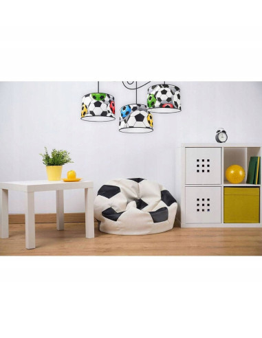 Lampa dziecięca piłkarska Light Home z abażurem - kolorowe oświetlenie do pokoju chłopca, motyw sportowy