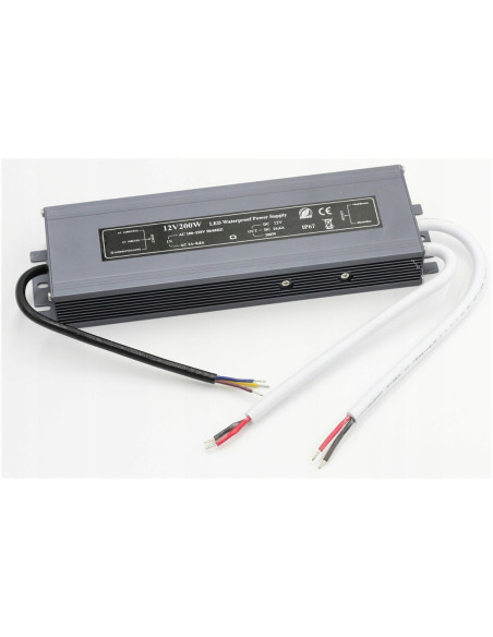 Wodoodporny zasilacz ogrodowy IP67 200W 16,7A - hermetyczny transformator 12V do użytku zewnętrznego