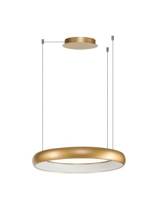 Żyrandol ANTONIO złoty LED z pilotem, nowoczesne oświetlenie do salonu, sypialni i jadalni