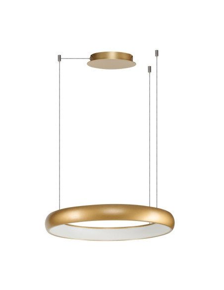 Żyrandol ANTONIO złoty LED z pilotem, nowoczesne oświetlenie do salonu, sypialni i jadalni