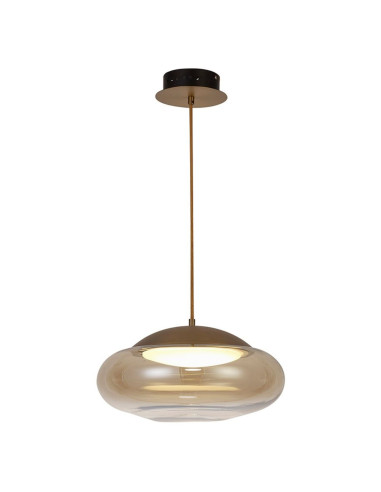 Lampa wisząca HELENA C LED 3000K bursztynowa, elegant użytek do biura i restauracji, design nowoczesny i klasyczny