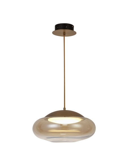Lampa wisząca HELENA C LED 3000K bursztynowa, elegant użytek do biura i restauracji, design nowoczesny i klasyczny