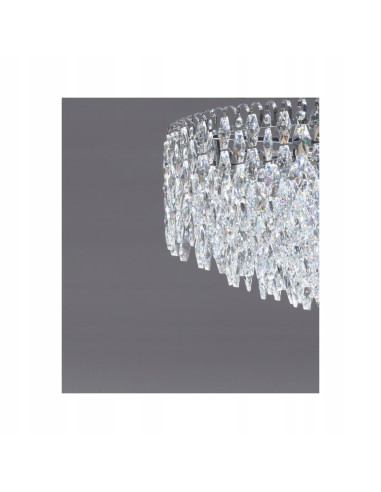 Lampa sufitowa kryształowa BURANO 40 cm - elegancki plafon w stylu Glamour i Art Deco, idealny do salonu i jadalni