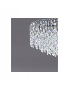 Lampa sufitowa Burano E14 w chromie - elegancki kryształowy plafon do salonu, sypialni i jadalni w stylu glamour i art deco 2