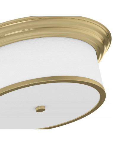 Plafon Famburo PL Elegance Złoto z Tkaninowym Abażurem, Okrągły, 39 cm, 3 Źródła E14 do Salonu i Sypialni