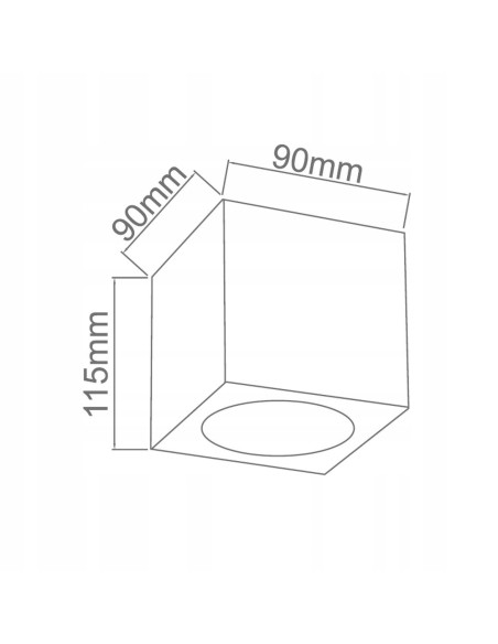 Plafon Cubo Nero Gold - Luksusowa Lampa Sufitowa w Czerni i Złocie, Idealny Element Minimalistycznego Wnętrza