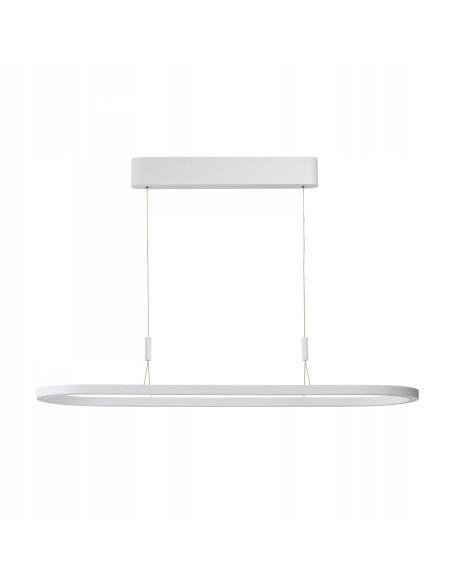 Nowoczesna lampa wisząca LAYLA z funkcją ściemniania, loftowy design, biała, 50W, idealna do salonu i jadalni