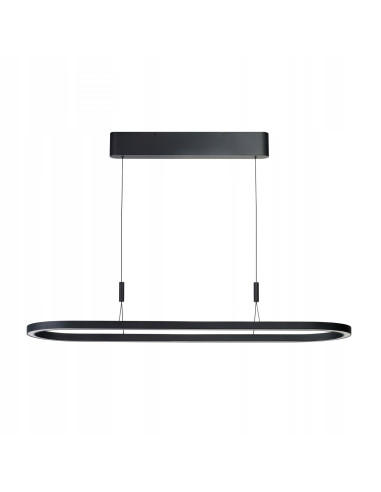 Nowoczesna ściemnialna lampa wisząca LAYLA LED o owalnym kształcie - eleganckie oświetlenie do salonu i biura