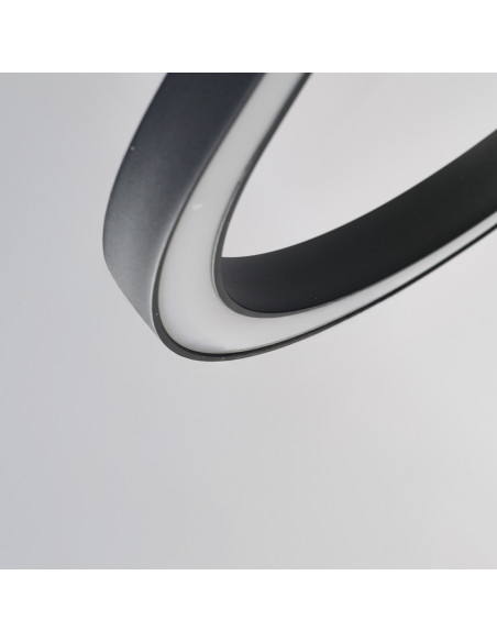 Nowoczesna ściemnialna lampa wisząca LAYLA LED o owalnym kształcie - eleganckie oświetlenie do salonu i biura