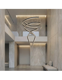 Elegancka lampa wisząca RIBANA z funkcją ściemniania w kolorze czarnym, idealna do korytarza i salonu