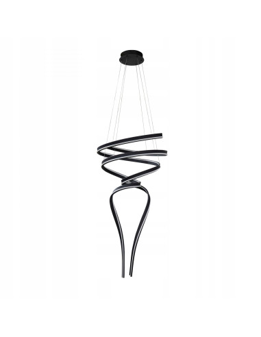 Elegancka lampa wisząca RIBANA z funkcją ściemniania w kolorze czarnym, idealna do korytarza i salonu