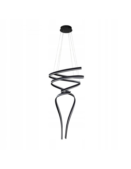 Elegancka lampa wisząca RIBANA z funkcją ściemniania w kolorze czarnym, idealna do korytarza i salonu