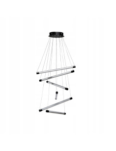 Lampa wisząca PALOS 6 LED, nowoczesna oprawa oświetleniowa w kolorze czarnym, ściemniana, do wnętrz z wysokimi sufitami