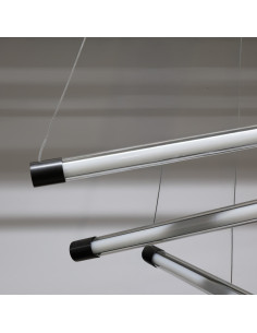 Lampa wisząca PALOS 6 LED, nowoczesna oprawa oświetleniowa w kolorze czarnym, ściemniana, do wnętrz z wysokimi sufitami 2