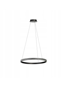 Lampa wisząca LED w kształcie pierścienia z kryształami, złota, kolekcja Spark AZALEA, 120 cm