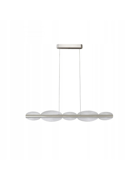 lampa sufitowa POND w odcieniu szampańskim z eleganckim żłobieniem, 120 cm, LED 58W, regulacja wysokości