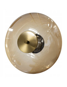 Eleganckie oświetlenie sufitowe ANDORA w stylu glamour, okrągłe, ciepłe 3000K, złote/szkło, 8W LED