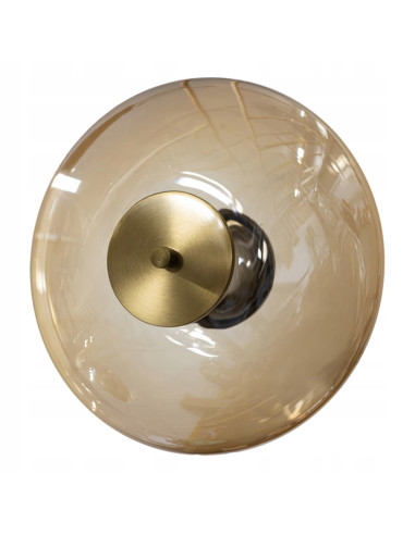 Eleganckie oświetlenie sufitowe ANDORA w stylu glamour, okrągłe, ciepłe 3000K, złote/szkło, 8W LED