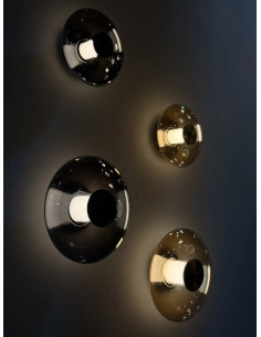 Eleganckie oświetlenie sufitowe ANDORA w stylu glamour, okrągłe, ciepłe 3000K, złote/szkło, 8W LED 2