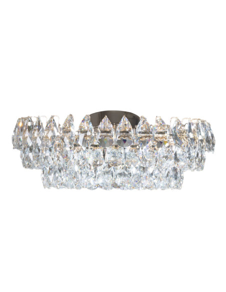 Lampa sufitowa Barletta z kryształami i złotym wykończeniem do kuchni i jadalni, styl elegancki i nowoczesny