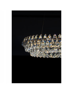 Lampa sufitowa Barletta z kryształami i złotym wykończeniem do kuchni i jadalni, styl elegancki i nowoczesny 2