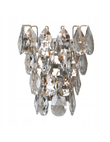 Lampa kryształowa Barletta w kształcie łezki - złoty kinkiet LED do nowoczesnych wnętrz