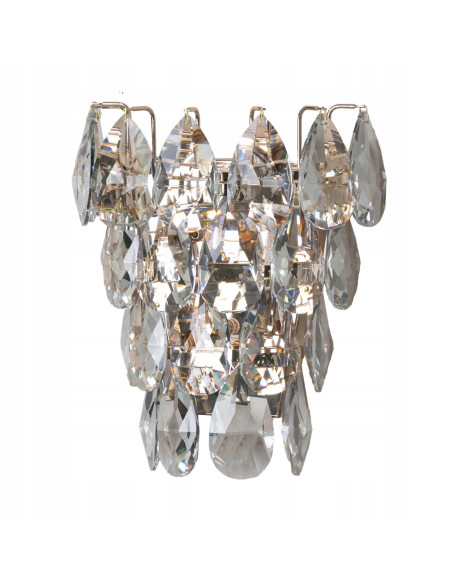 Lampa kryształowa Barletta w kształcie łezki - złoty kinkiet LED do nowoczesnych wnętrz