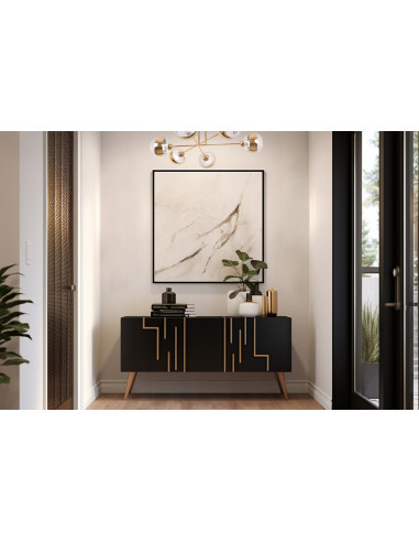 Plafon Asturia 6 złoty glamour | Lampa sufitowa E27 6-punktowa do salonu, sypialni i garderoby