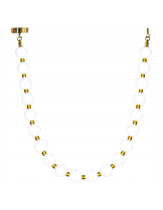 Lampa wisząca Dorado Rope LED CCT 300 cm złoto-biała — girlanda kulek, regulowane podsufitki